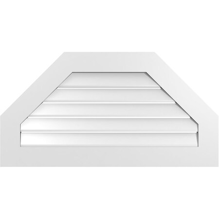 Ekena Millwork Octagonal Top Surface Mount PVC Gable Vent: Functional, w/ 3-1/2"W x 1"P Standard Frame, 38"W x 20"H GVPOT38X2001SF